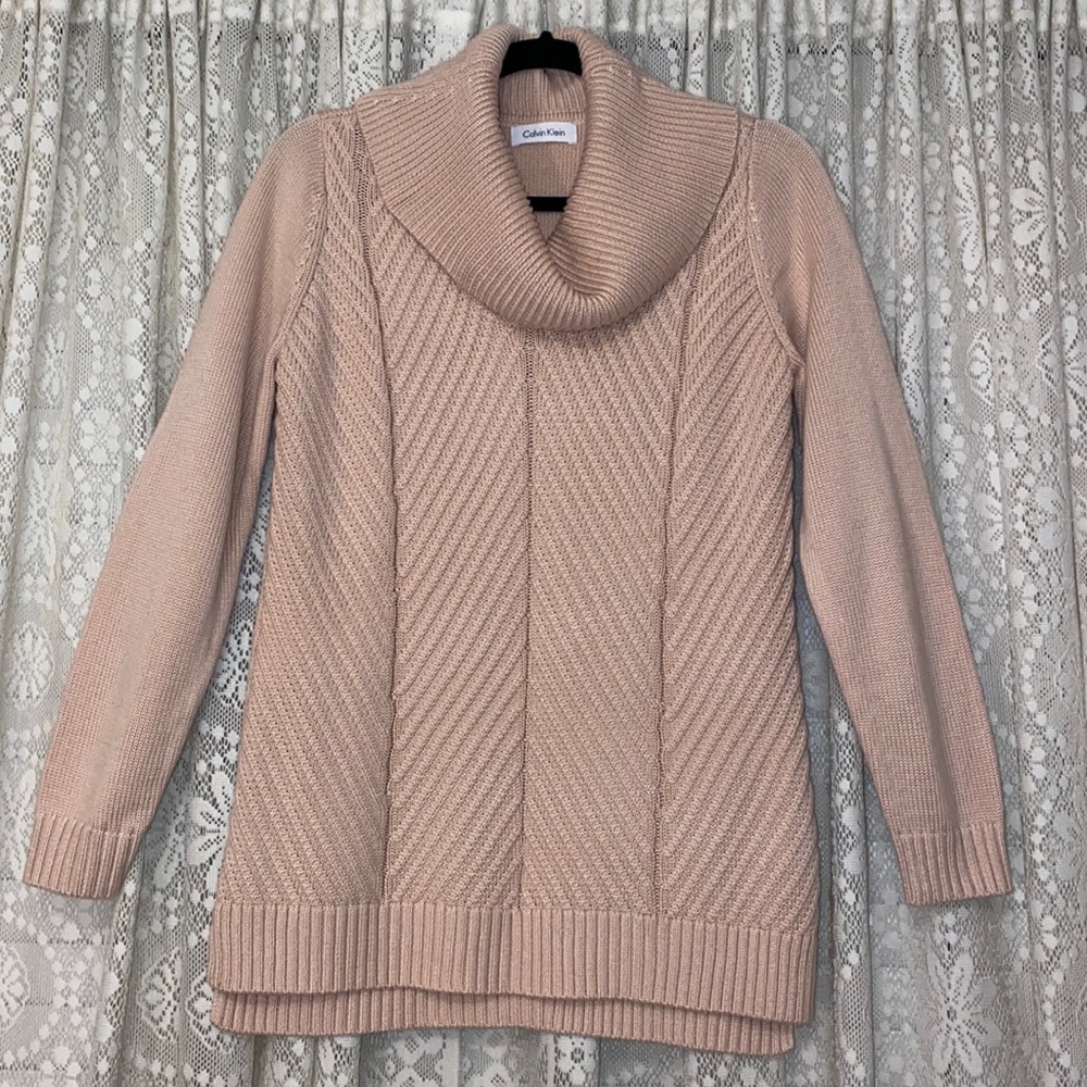 EUC Womens Calvin Klein Cowl Neck Pullover Sweater